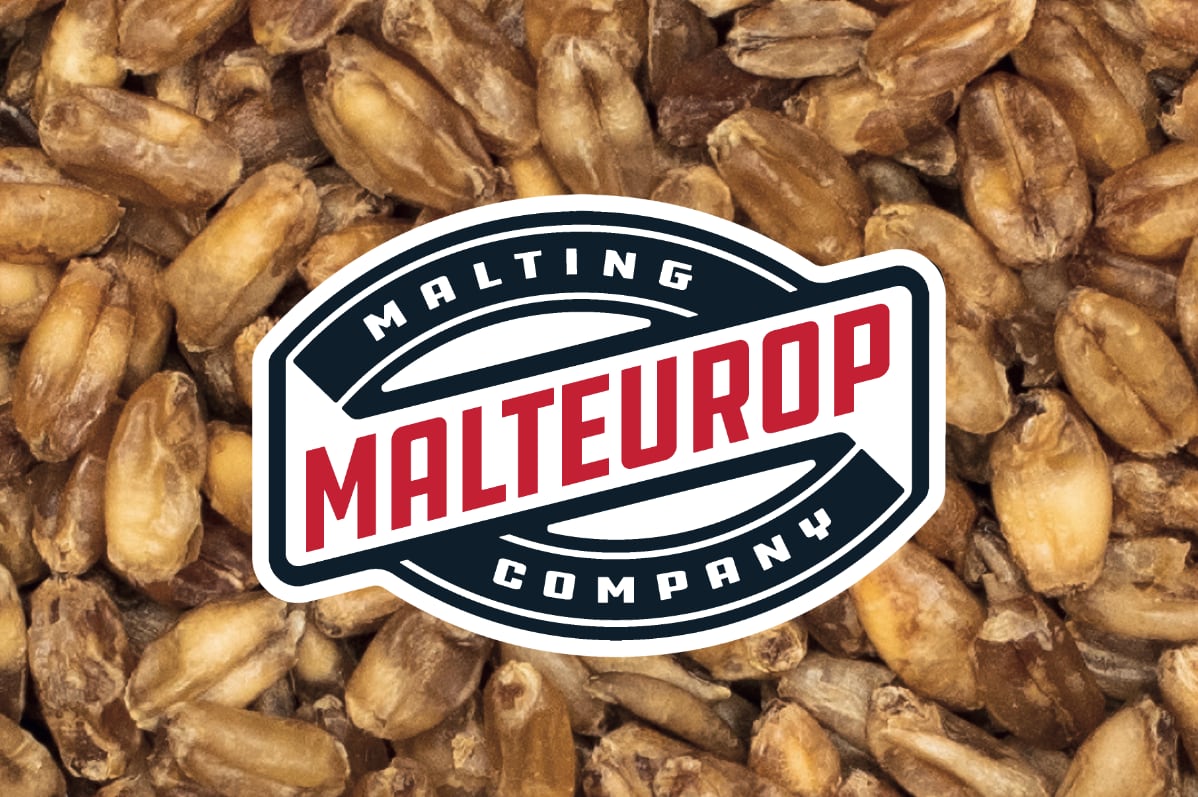 Malteurop logo over Crystal Wheat 3L malted wheat